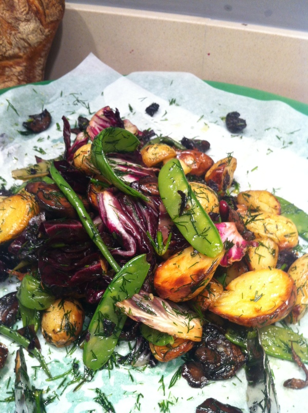 L'Eto deli's potato & sugar snap salad on the deli